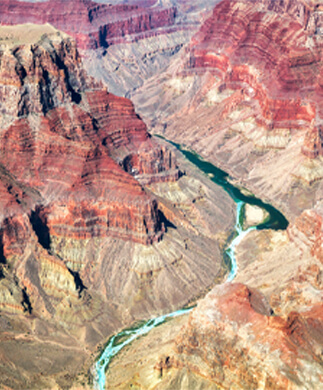 Udsigt fra Helikopter over Grand Canyon