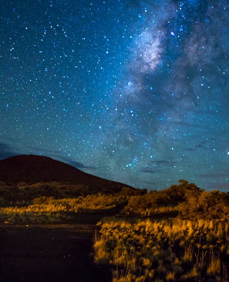 Funklende stjernehimmel over Hawaii